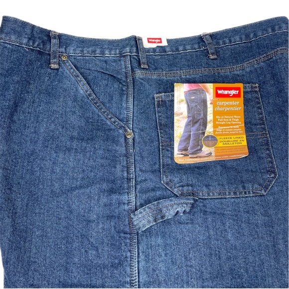 Wrangler Fleece Lined Carpenter Jeans 42x30 - Picture 8 of 10